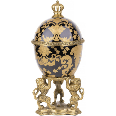 Изображение товара Шкатулка Glasar с бронзой и эффектом кракелюра, ручная работа, 13x13x26 см