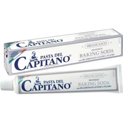 Изображение товара Зубная паста Pasta del Capitano Отбеливание Baking Soda 75 мл для профилактики и отбеливания Изображение товара Зубная паста Pasta del Capitano Отбеливание Baking Soda 75 мл для профилактики и отбеливания