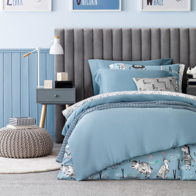 Изображение товара Комплект постельного белья Kids by togas Сенса голубой 4 предмета из эвкалиптового волокна Изображение товара Комплект постельного белья Kids by togas Сенса голубой 4 предмета из эвкалиптового волокна