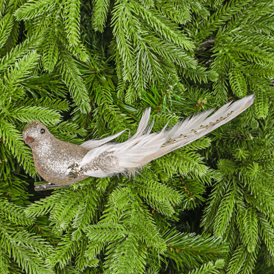 Изображение товара Декоративное украшение для ёлки Yiwu E-commerce птица золотистая 20х5,5 см