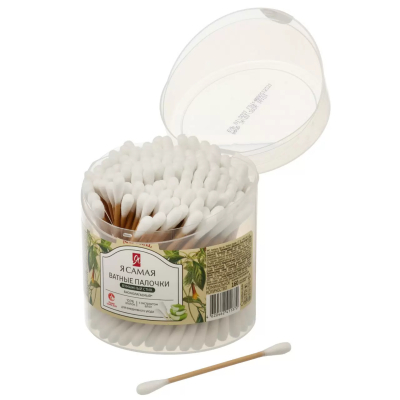 Изображение товара Ватные палочки Я САМАЯ NATURAL с экстрактом алоэ, 160 шт