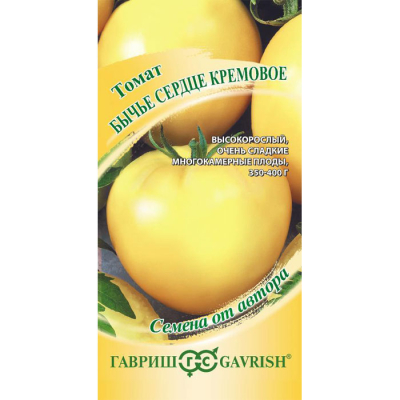 Изображение товара Семена Гавриш Томат Бычье сердце кремовое 0,05 г автор. Н20