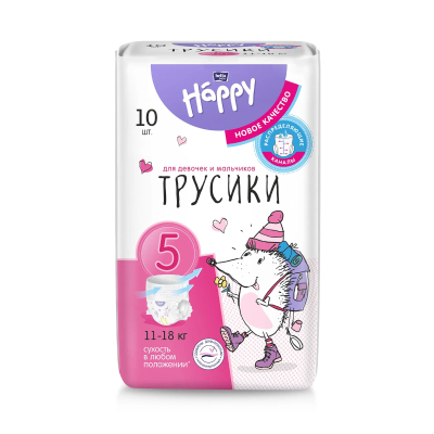 Изображение товара Подгузники-трусики детские Bella Baby Happy размер 5, 11-18 кг, 10 шт Изображение товара Подгузники-трусики детские Bella Baby Happy размер 5, 11-18 кг, 10 шт