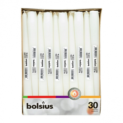 Изображение товара Свеча столовая Bolsius 24,5 см белая