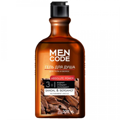 Изображение товара Гель для душа Men Code Absolute Power для мужчин 300 мл натуральные экстракты