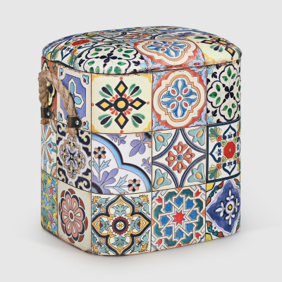 Изображение товара Пуф декор Grand forest Пэчворк 32x28x34 см