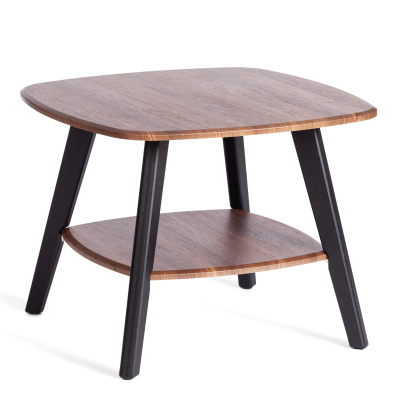 Изображение товара Стол журнальный ТС Rio орех кантри с черными ножками 65х65х50 см