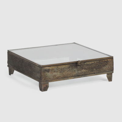 Изображение товара Шкатулка на ножках P.M. Overseas из черного металла и стекла