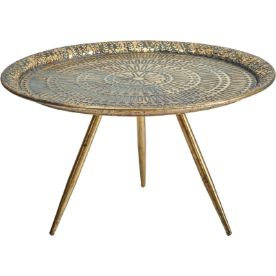 Изображение товара Интерьерный столик Glasar Кения 56х56х32 см в африканском стиле