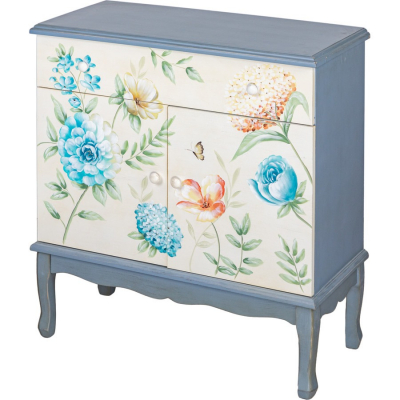 Изображение товара Комод Glasar с 2 дверцами и ящиком 84х36х83 см современный дизайн