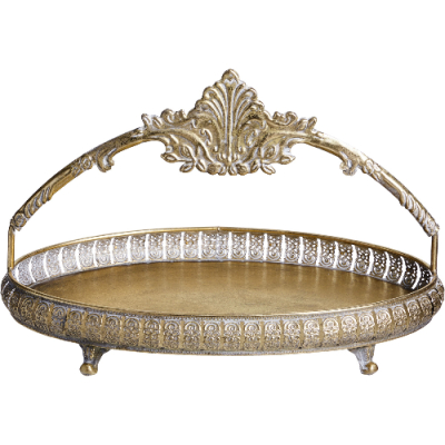 Изображение товара Блюдо с ручкой Glasar Эфиопия 47х27х30 см Африканский стиль