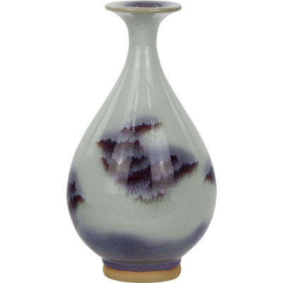 Изображение товара Элегантная фарфоровая ваза Glasar 12x12x22 см с синими и белыми цветами