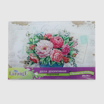 Изображение товара Доска разделочная Larange Букет стекло 20x30 см