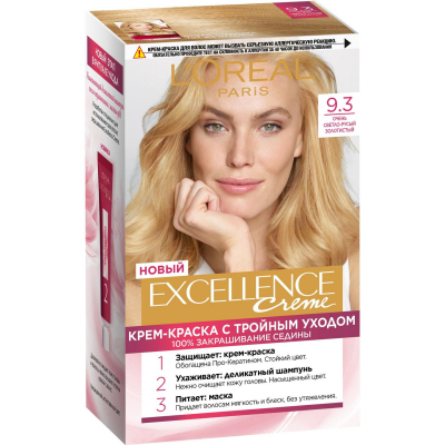 Изображение товара Краска для волос L Oreal Excellence Creme 9.3 Светло-русый золотистый