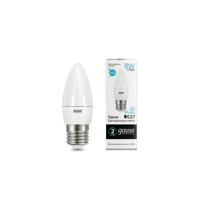 Изображение товара Светодиодная лампа Gauss Elementary Candle 8W E27 4100K для дома и офиса