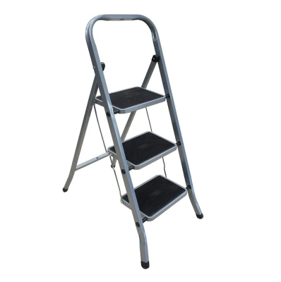 Изображение товара Стремянка стальная Zalger 3 широкие ступени с ковриком