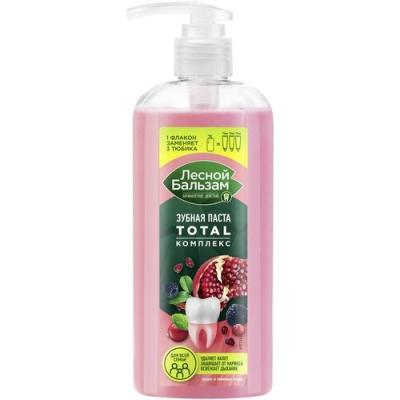 Изображение товара Зубная паста Лесной Бальзам Total Таежные ягоды 290 г натуральный уход Изображение товара Зубная паста Лесной Бальзам Total Таежные ягоды 290 г натуральный уход