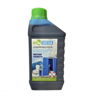Изображение товара Средство дезодорирующее Biosreda Морская свежесть для дачных туалетов 1 литр