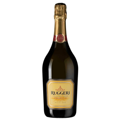 Изображение товара Итальянское игристое вино Ruggeri Prosecco Giall'oro 0,75 л светло-соломенного цвета