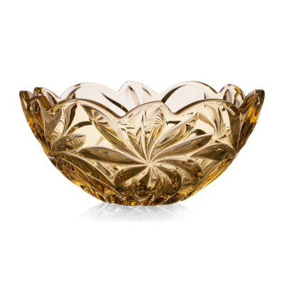 Изображение товара Блюдо Aurum-Crystal s.r.o. Flora янтарь 28 см