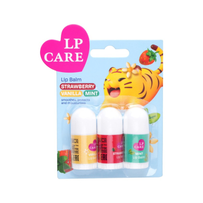 Изображение товара Бальзам для губ LP Care клубника, ваниль, мята 2,5 г 3 шт Изображение товара Бальзам для губ LP Care клубника, ваниль, мята 2,5 г 3 шт