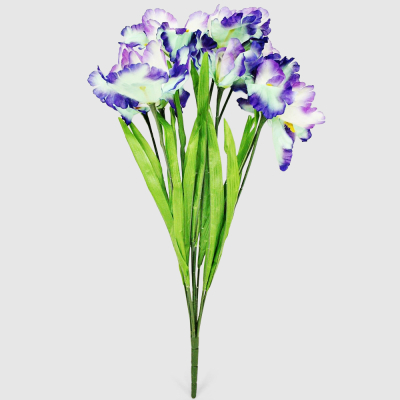 Изображение товара Искусственный букет ириса Конэко-О сине-зеленый 52 см