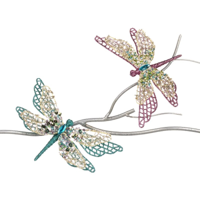 Изображение товара Игрушка елочная Goodwill стрекоза на клипсе 17 см в ассортименте