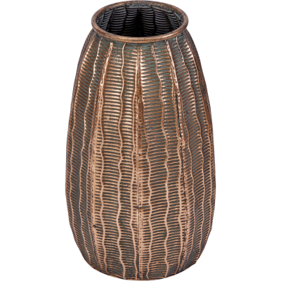 Изображение товара Металлическая декоративная ваза Glasar 24x24x40 см с эффектом патинирования