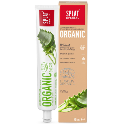 Изображение товара Зубная паста SPLAT Special ORGANIC 75 мл для чувствительных зубов натуральный состав Изображение товара Зубная паста SPLAT Special ORGANIC 75 мл для чувствительных зубов натуральный состав