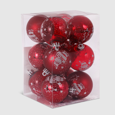 Изображение товара Набор елочных игрушек Unique Treasures AL6012-9353RW 12 шт красный
