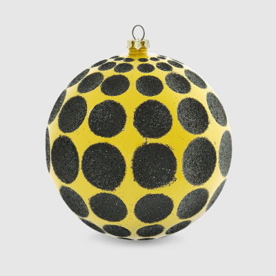 Изображение товара Шар новогодний Acro желто-черный, 10 см