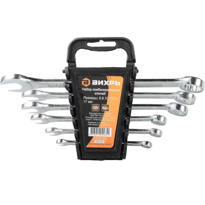 Изображение товара Набор комбинированных ключей Вихрь 6 шт. 6 - 17 мм  (73/6/5/6)