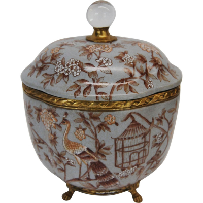 Изображение товара Шкатулка Glasar из фарфора и бронзы с кракелюрами, 21х19х26 см Изображение товара Шкатулка Glasar из фарфора и бронзы с кракелюрами, 21х19х26 см