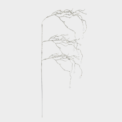 Изображение товара Декоративная ветка Anna Lafarg серебро 80 см для новогодних украшений