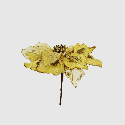 Изображение товара Пуансетия Конэко-О декоративная 20 см в золотистом цвете