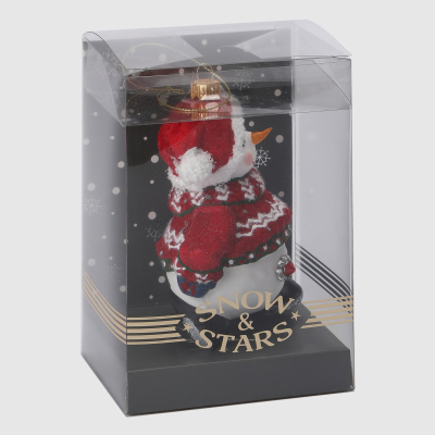 Изображение товара Игрушка ёлочная Snow and Stars снеговик в свитере 13x13 см в подарочной упаковке Изображение товара Игрушка ёлочная Snow and Stars снеговик в свитере 13x13 см в подарочной упаковке