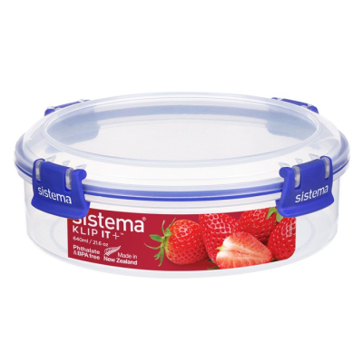 Изображение товара Контейнер Sistema Klip it plus круглый 640 мл для хранения продуктов, герметичный, модульный