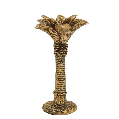 Изображение товара Подсвечник Glasar Пальма 15х15х27 см - золотистый декор Изображение товара Подсвечник Glasar Пальма 15х15х27 см - золотистый декор