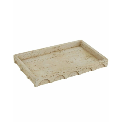 Изображение товара Поднос Glasar 33х20х4 см из цемента бежевый практичный и стильный