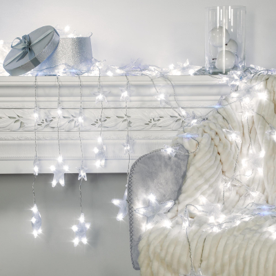 Изображение товара Электрогирлянда новогодняя Reason Звезды 360 LED холодный белый + синий (вспышка)