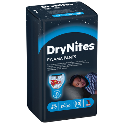 Изображение товара Трусики Huggies DryNites для мальчиков 4-7 лет 10 шт - защита от ночного недержания Изображение товара Трусики Huggies DryNites для мальчиков 4-7 лет 10 шт - защита от ночного недержания