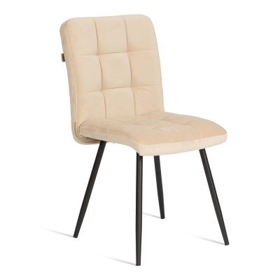 Изображение товара Стул разборный TC из велюра с металлическим каркасом и спинкой, молочный цвет