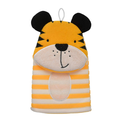 Изображение товара Мочалка варежка для нежной и чувствительной кожи Банные штучки тигр 23х13 см