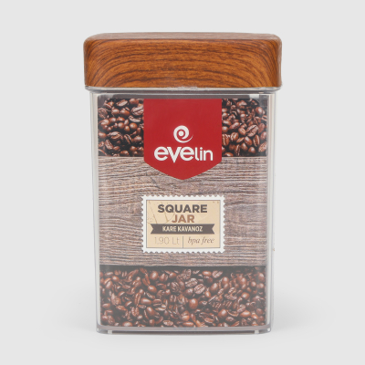 Изображение товара Квадратная банка для сыпучих продуктов Evelin 1,9 л из полистирола