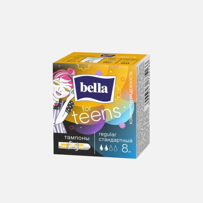 Изображение товара Тампоны Bella For teens Regular 8 шт - надежная гигиена для подростков Изображение товара Тампоны Bella For teens Regular 8 шт - надежная гигиена для подростков