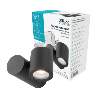 Изображение товара Настенный садово-парковый светильник Gauss Sonata IP54 для архитектуры и ландшафта