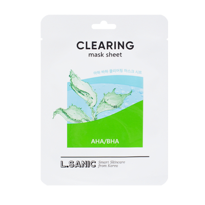 Изображение товара Маска для лица тканевая с AHA/BHA кислотами L.sanic 25 мл для очищения пор Изображение товара Маска для лица тканевая с AHA/BHA кислотами L.sanic 25 мл для очищения пор