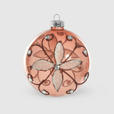 Изображение товара Стеклянный шар Yancheng Shiny диаметром 8 см для елочных украшений