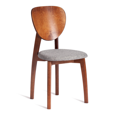 Изображение товара Стул ТС из бука коричневый с серой обивкой, мебель для интерьера