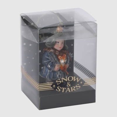 Изображение товара Елочная игрушка Snow and Stars мальчик с котенком Изображение товара Елочная игрушка Snow and Stars мальчик с котенком